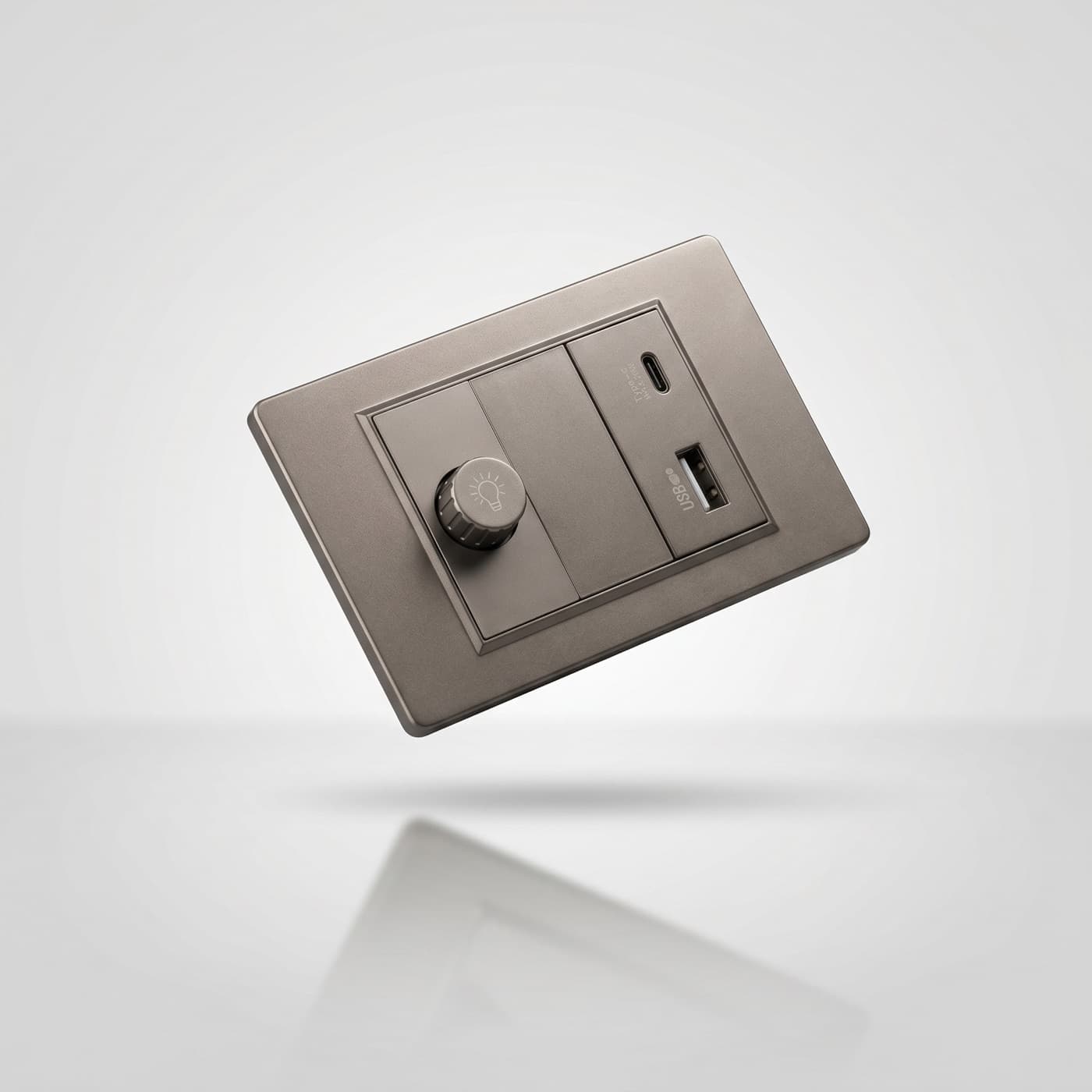 Сребристо · Димер + USB